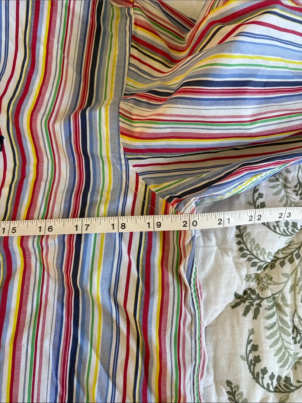 Ralph Lauren Boys 18-20 Multicolor Vertical Stripe Button-Down Cotton Shirt